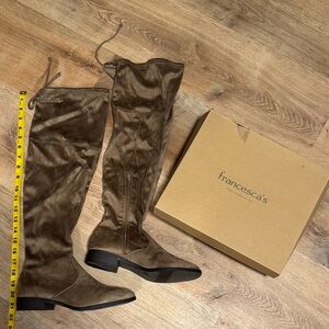 Francesca's Women’s Taupe Over-the-Knee Boots Size 8 New in Box